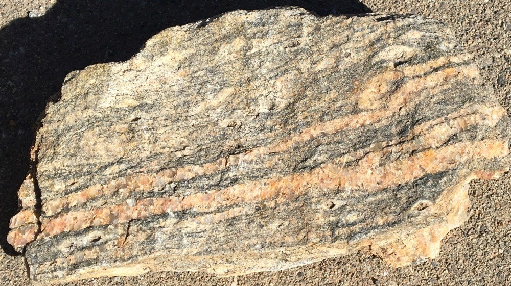 Real folded and banded gneiss from Black Canyon of the Gunnison National Park, Colorado